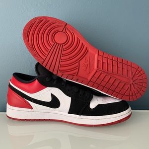 Jordan 1 Retro Low Black Toe Gym Red Last Dance